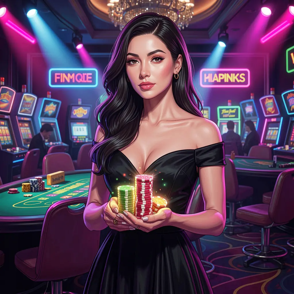 PHL 777 – Experience thrilling casino gameplay made for Filipino players Confident casino player holding glowing chips in a vibrant gaming atmosphere representing high energy online casino action at PHL 777 for players in the Philippines